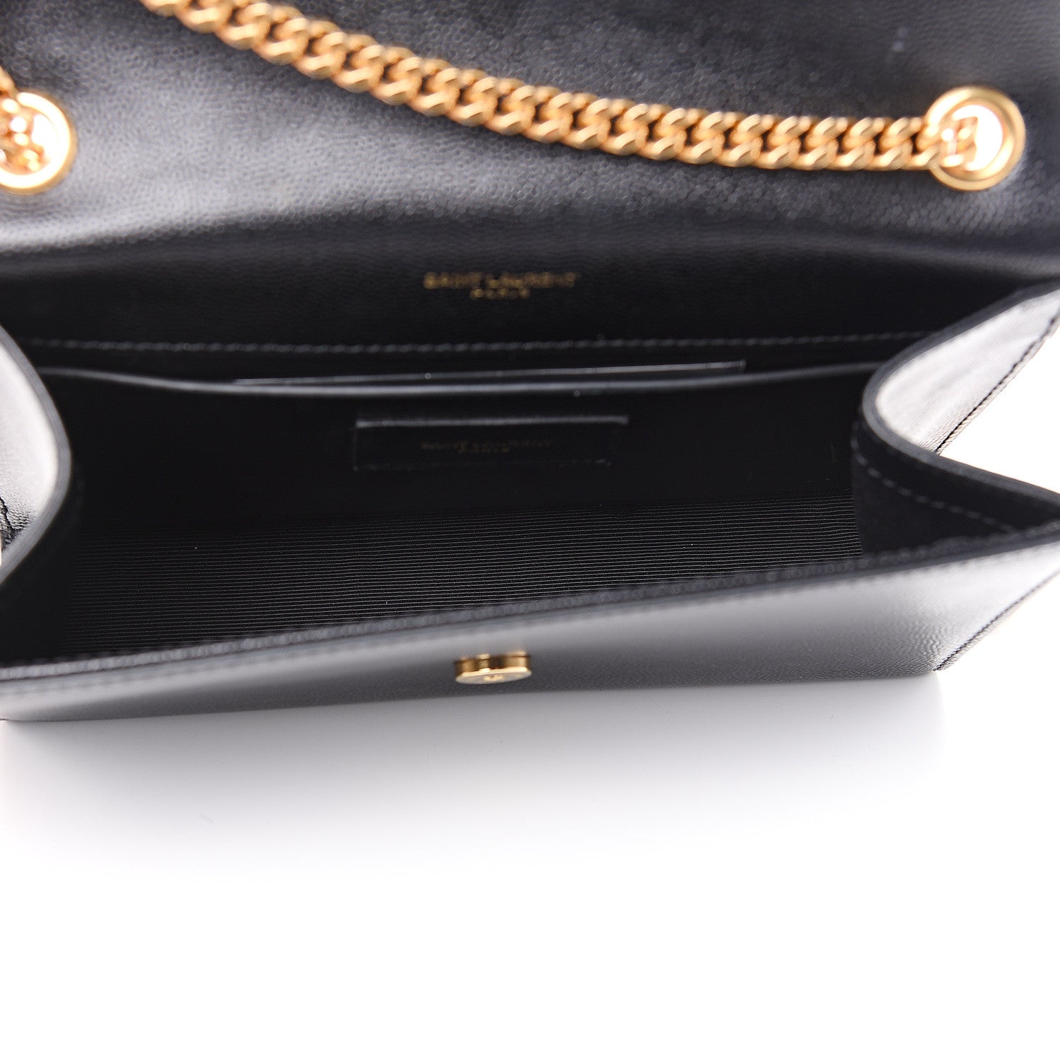 Saint Laurent Grain De Poudre Small Monogram Kate Satchel Black 4 of 9