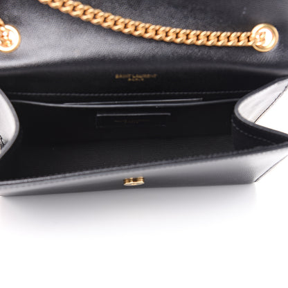 Saint Laurent Grain De Poudre Small Monogram Kate Satchel Black 4 of 9