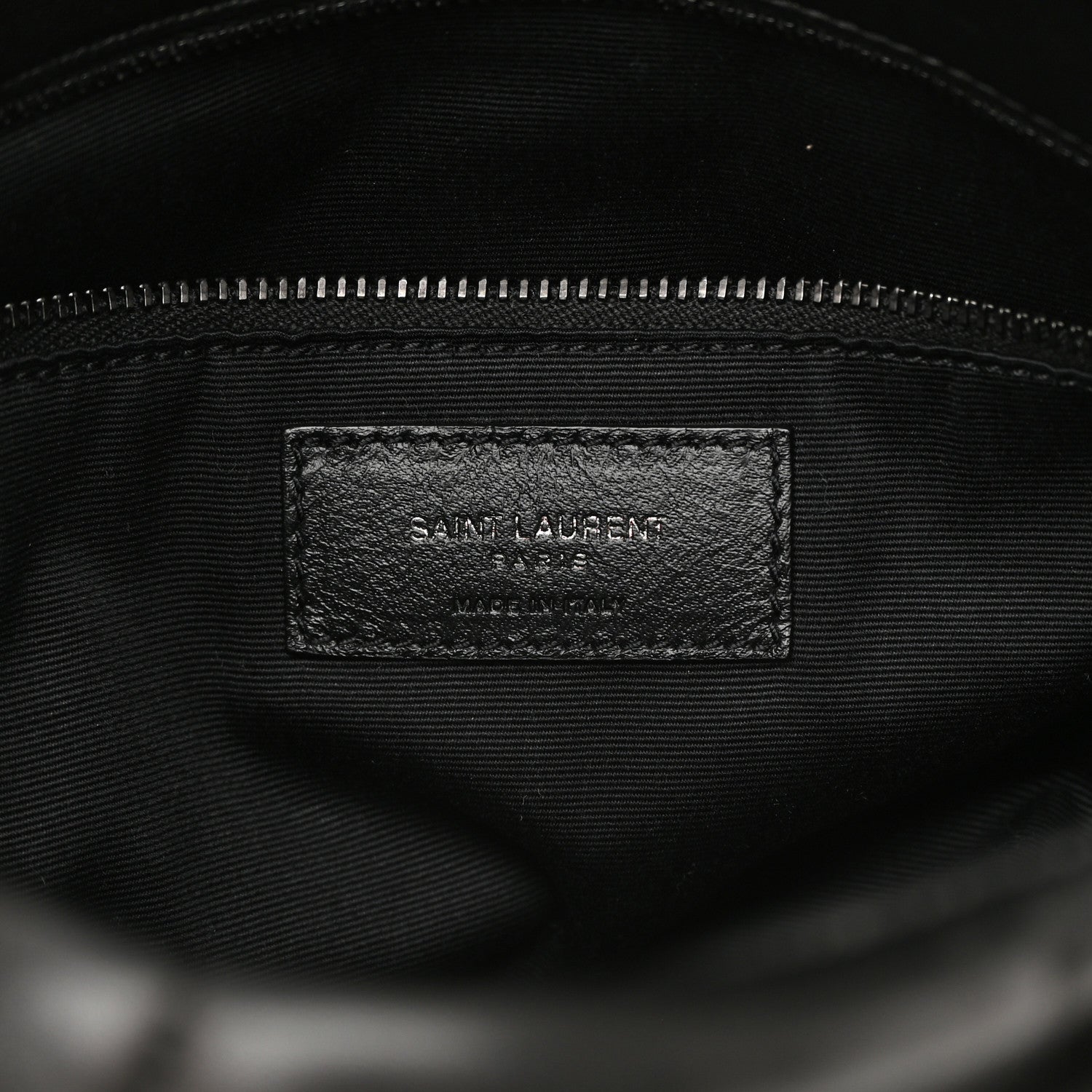 Saint Laurent Lambskin Quilted Monogram Monochrome Medium Loulou Puffer Chain Satchel Black 7 of 14