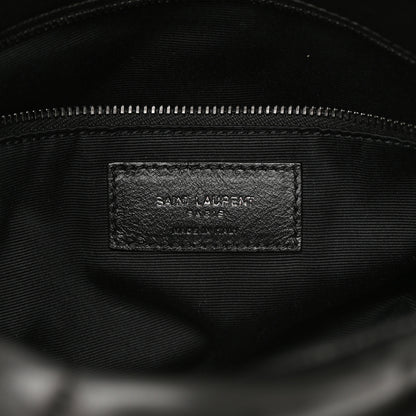 Saint Laurent Lambskin Quilted Monogram Monochrome Medium Loulou Puffer Chain Satchel Black 7 of 14