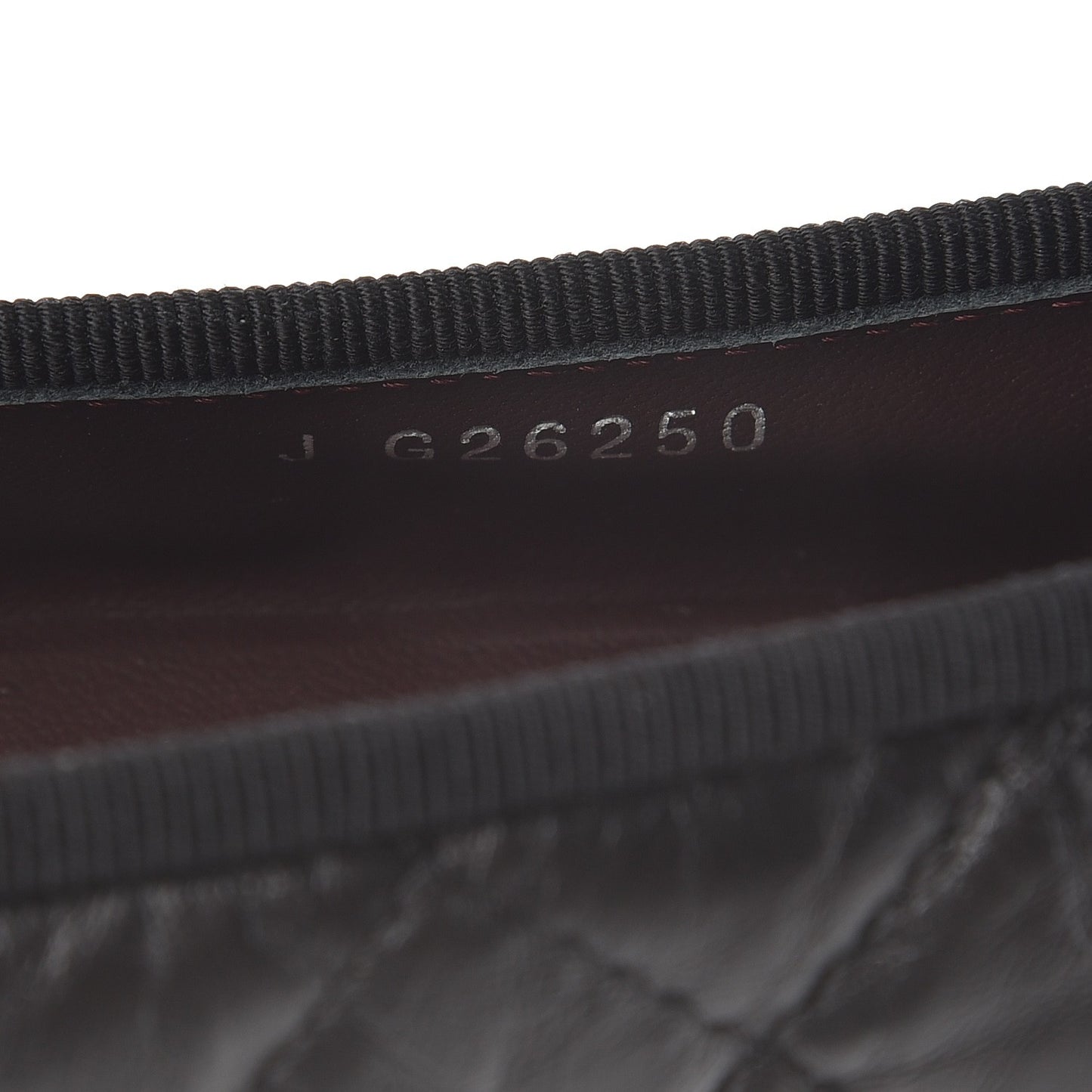 Aged Calfskin Quilted Cap Toe Ballerina Flats 37.5 Black