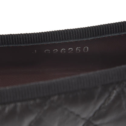 Chanel Aged Calfskin Quilted Cap Toe Ballerina Flats 37.5 Black 7 of 9