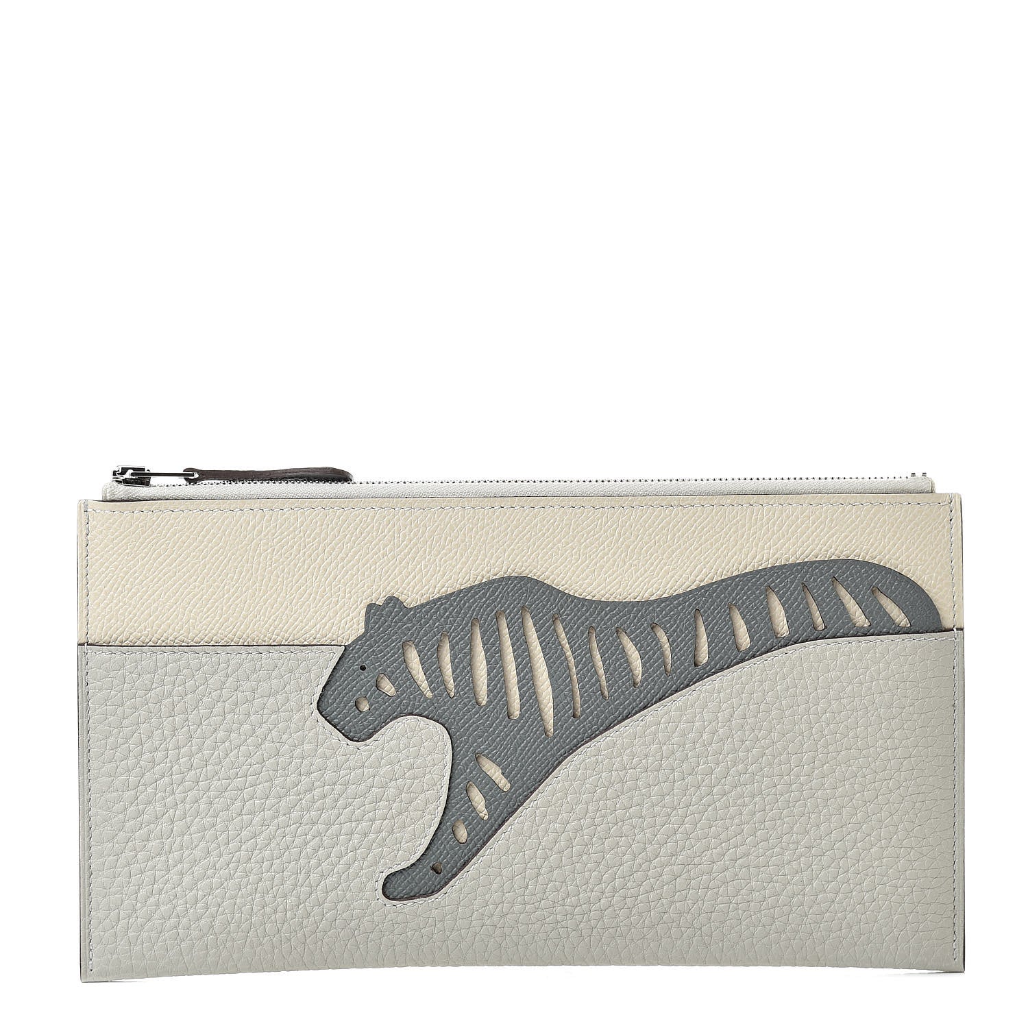Hermes Togo Epsom Rooroo Pouch Craie Vert Amande Gris Pearl 1 of 7