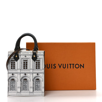 Louis Vuitton X FORNASETTI Calfskin Architettura Petit Sac Plat Black White 8 of 8
