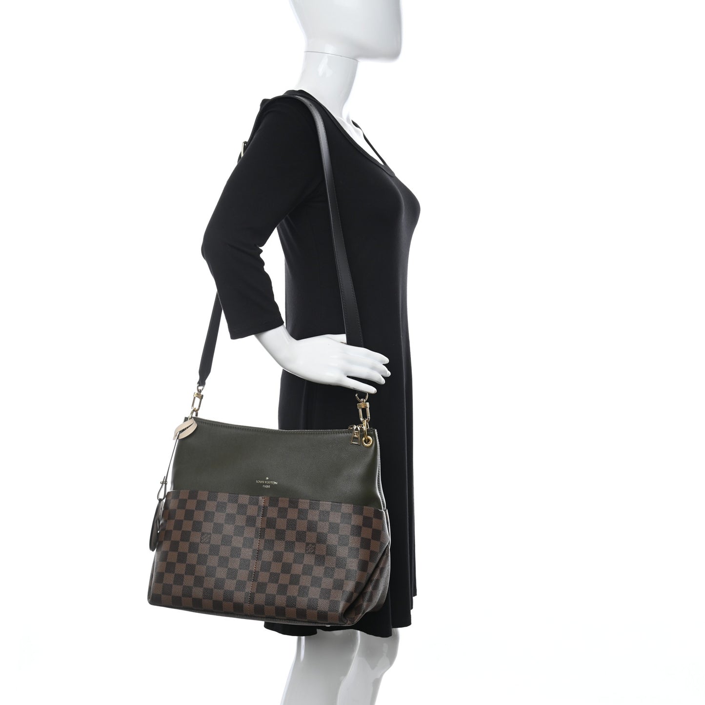 Damier Ebene Calfskin Maida Khaki
