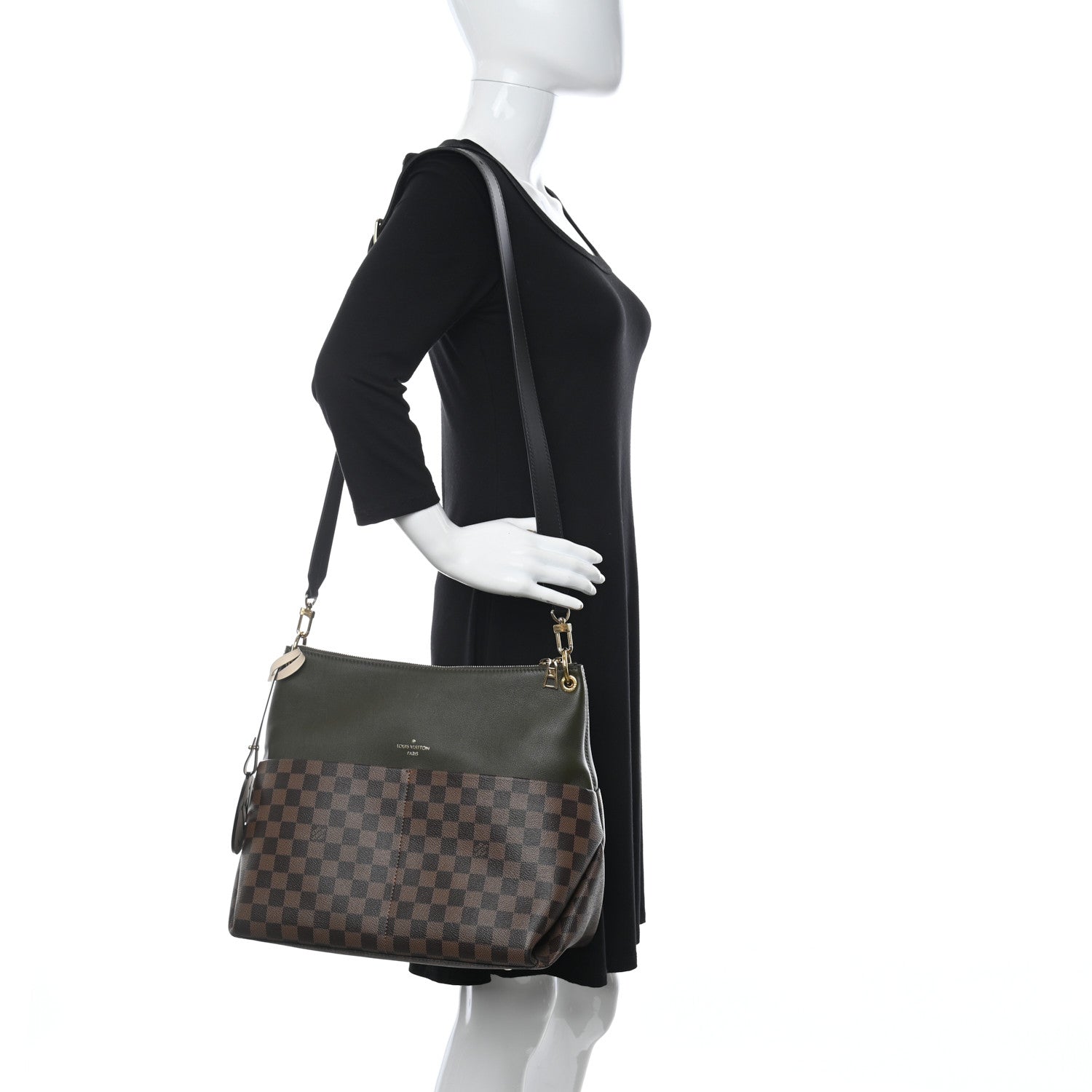Louis Vuitton Damier Ebene Calfskin Maida Khaki 2 of 12