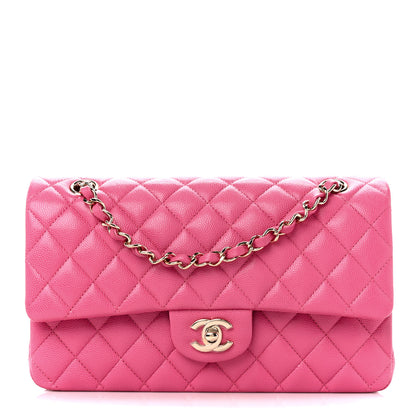 Chanel Caviar Quilted Medium Double Flap Pink 1 of 12