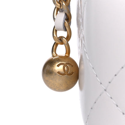 Chanel Calfskin Quilted Mini Perfect Fit Vanity Case With Chain White 9 of 15