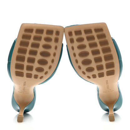 Bottega Veneta Nappa Quilted Rubber Lido Mule Sandals 39.5 Duck Green 5 of 8