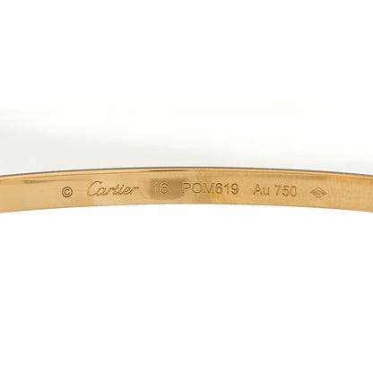 Cartier 18K Yellow Gold 6 Diamond Small LOVE Bracelet 16 5 of 9