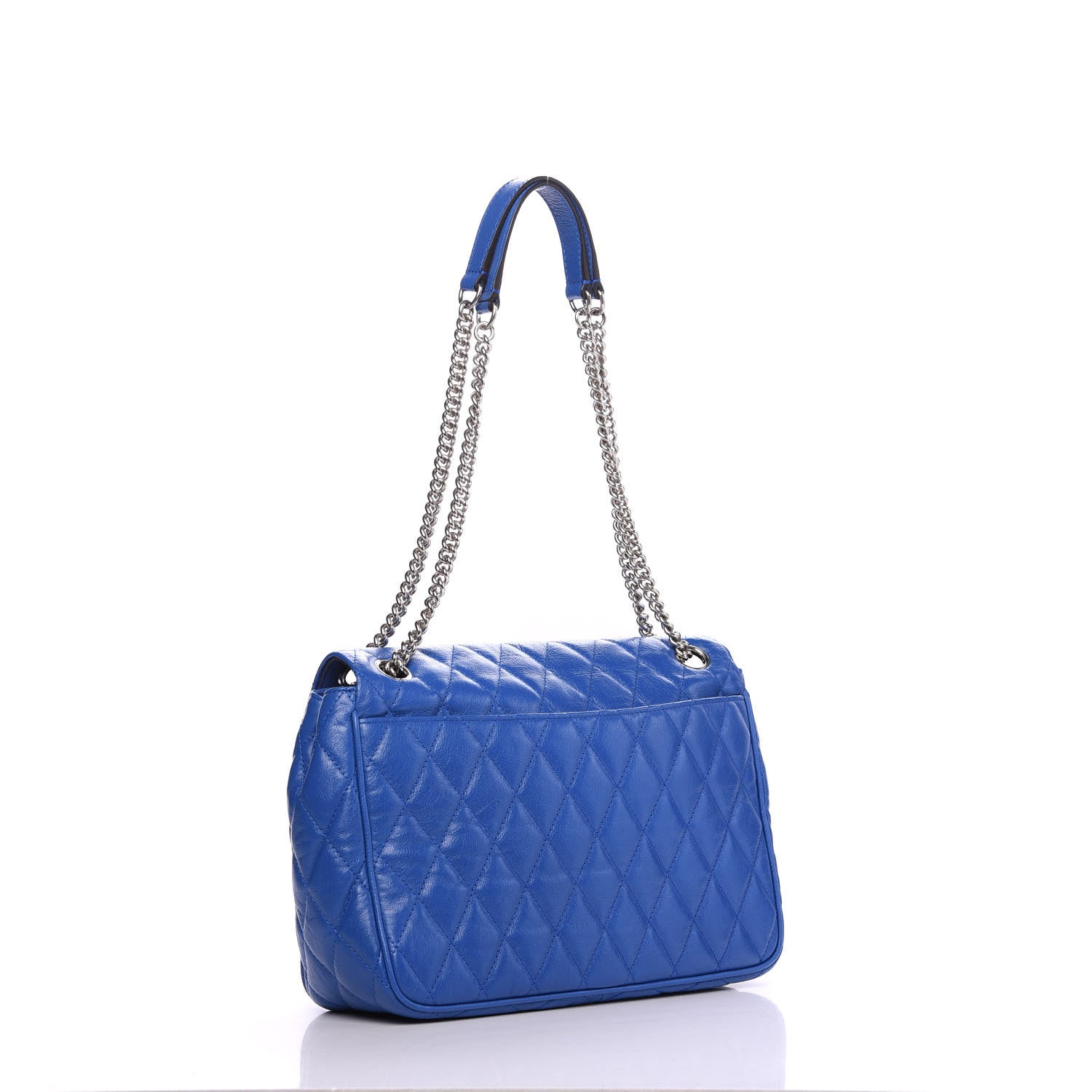 Mulberry Shiny Buffalo Quilted Darley Shoulder Bag Porcelain Blue 2 of 8