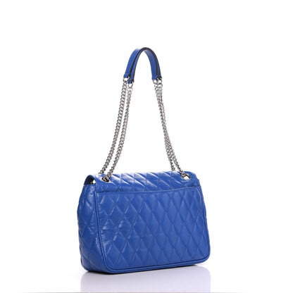 Mulberry Shiny Buffalo Quilted Darley Shoulder Bag Porcelain Blue 2 of 8