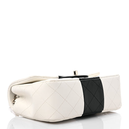 Chanel Lambskin Quilted Mini Rectangular Flap White Black 4 of 10