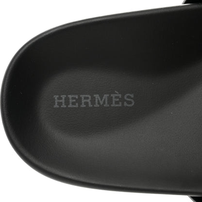 Hermes Calfskin Womens Chypre Sandals 39.5 Black 7 of 9