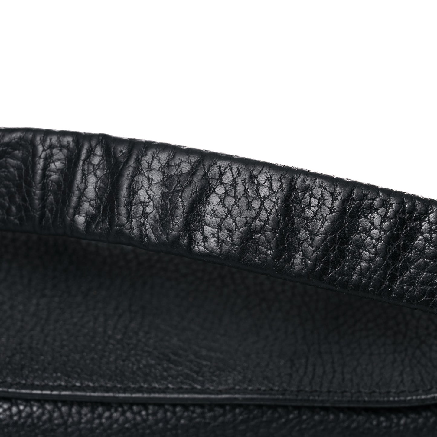 London Grainy Calfskin Medium Cale Hobo Black