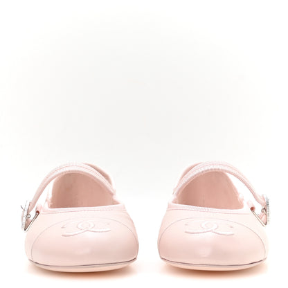 Chanel Lambskin Mary Jane Flats 39.5 Light Pink 3 of 9