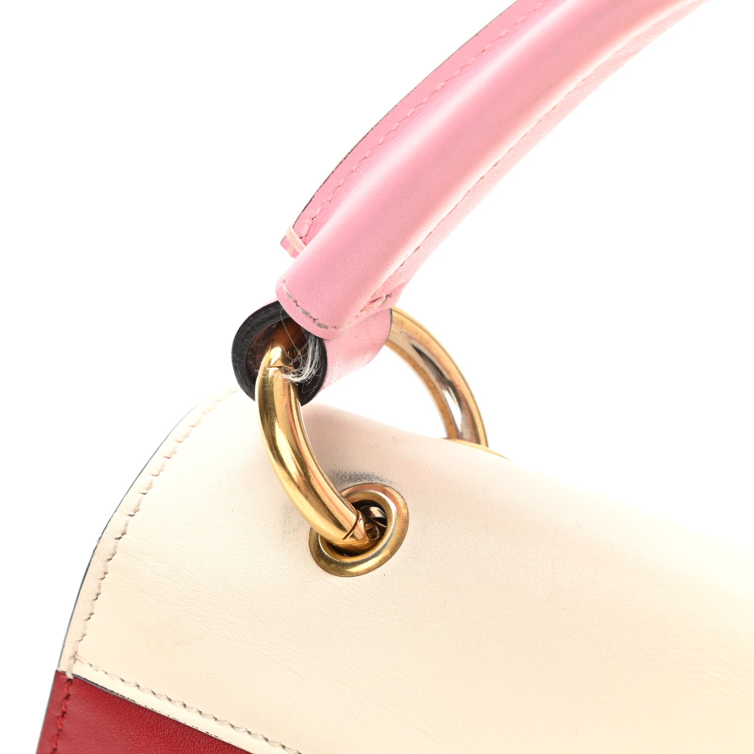 Gucci Calfskin Sylvie Web Small Queen Margaret Top Handle Bag Blue Agata Hibiscus Red Mystic White Sugar Pink 10 of 14