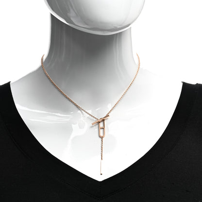 Hermes 18K Rose Gold PM Ever Chaine D'Ancre Necklace SH 2 of 5