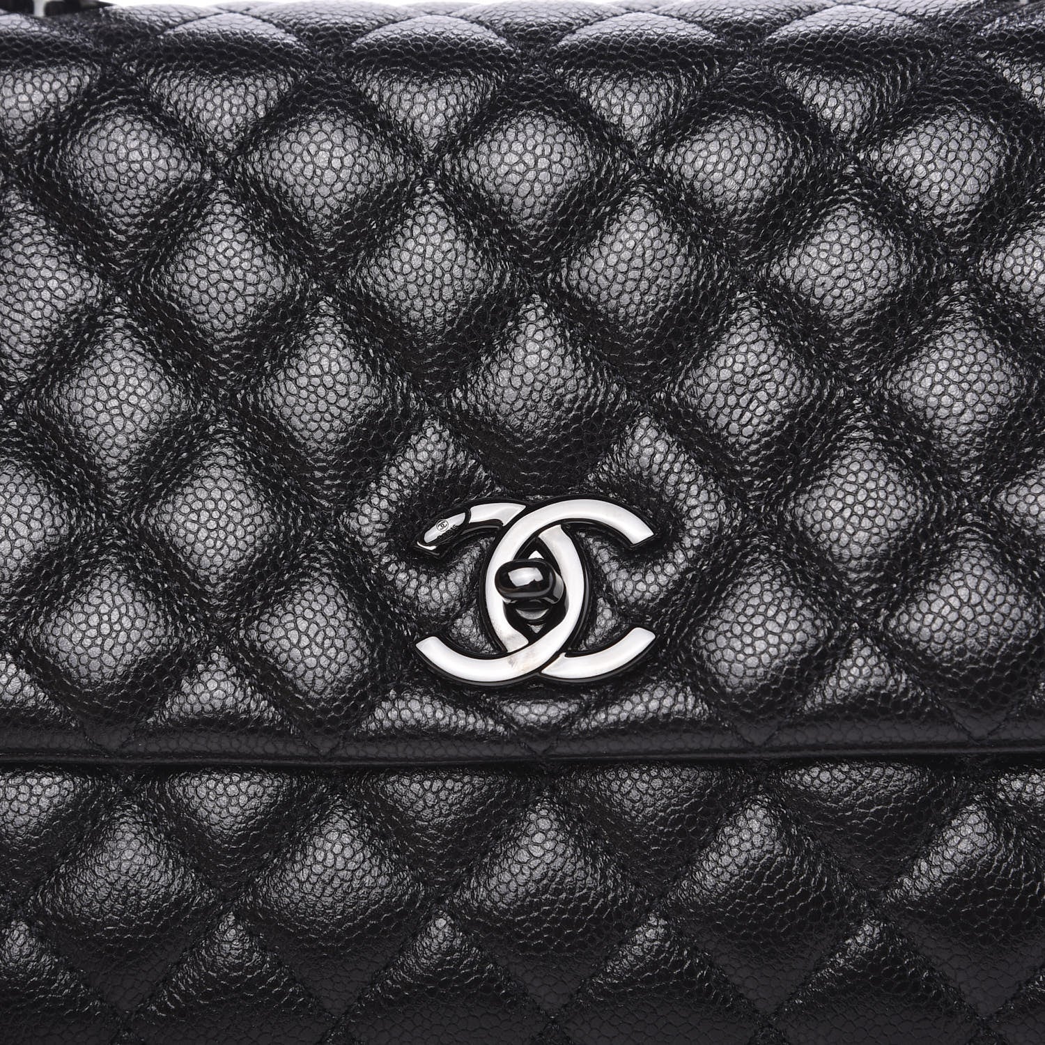 Chanel Caviar Quilted Small Coco Handle Flap So Black 10 of 10