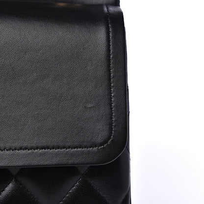 Chanel Lambskin Quilted Jumbo Double Flap Black 11 of 13