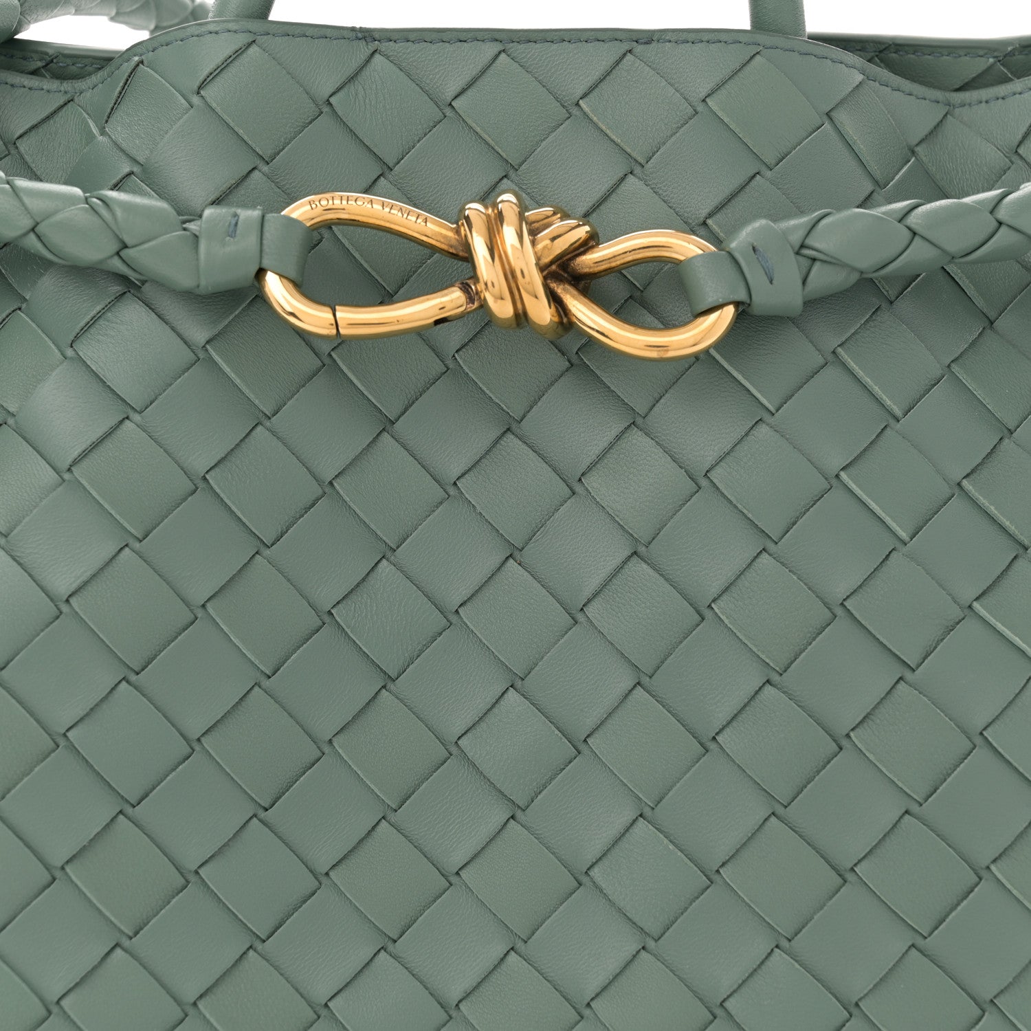 Bottega Veneta Nappa Intrecciato Medium Andiamo Shoulder Bag Aloe 7 of 9