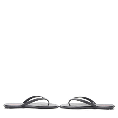 Prada Saffiano Sport Thong Sandals 37 Black 6 of 12