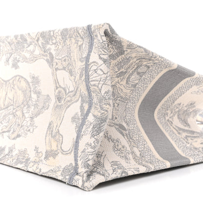 Christian Dior Canvas Embroidered Medium Dioriviera Toile De Jouy Book Tote Gray 10 of 14