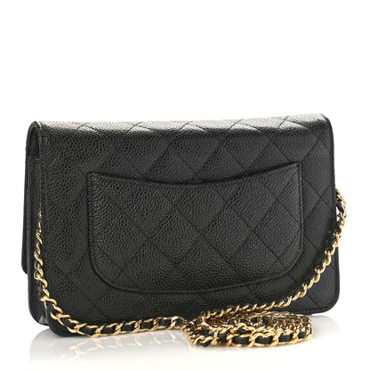 Chanel Caviar Quilted Wallet on Chain WOC Black 3 of 10