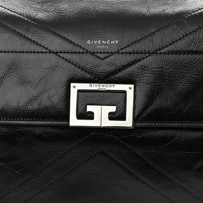 Givenchy Creased Patent Calfskin Medium ID Flap Black 7 of 10