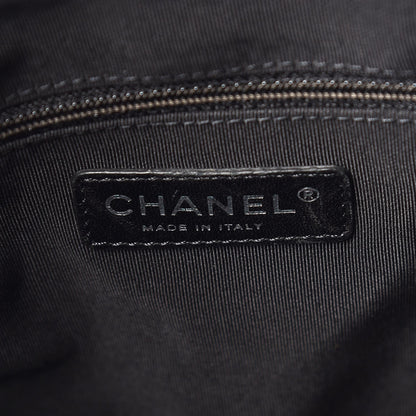 Chanel Metallic Calfskin Quilted Large Chain Me Hobo Dark Grey 6 of 7