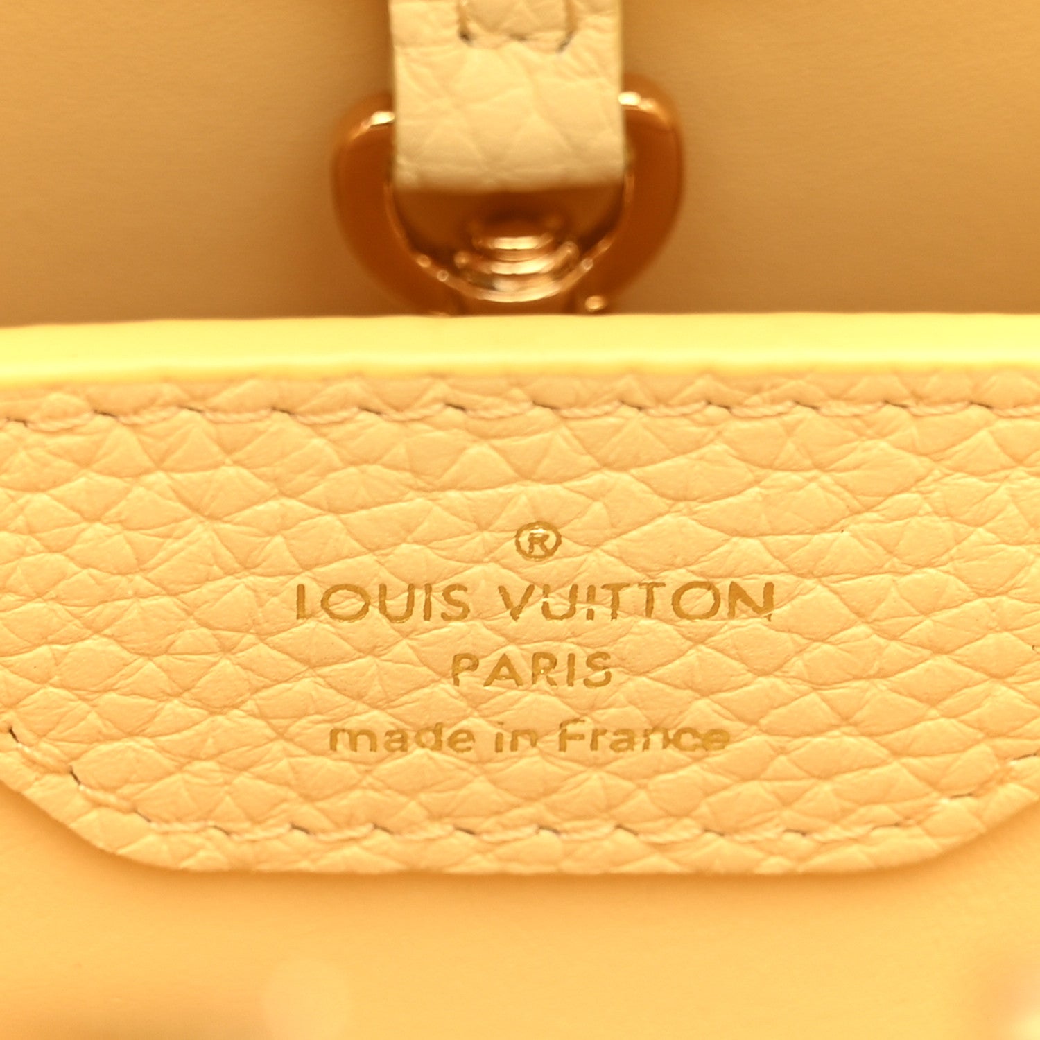 Louis Vuitton Canvas Taurillon Capucines BB Plume Yellow 6 of 9