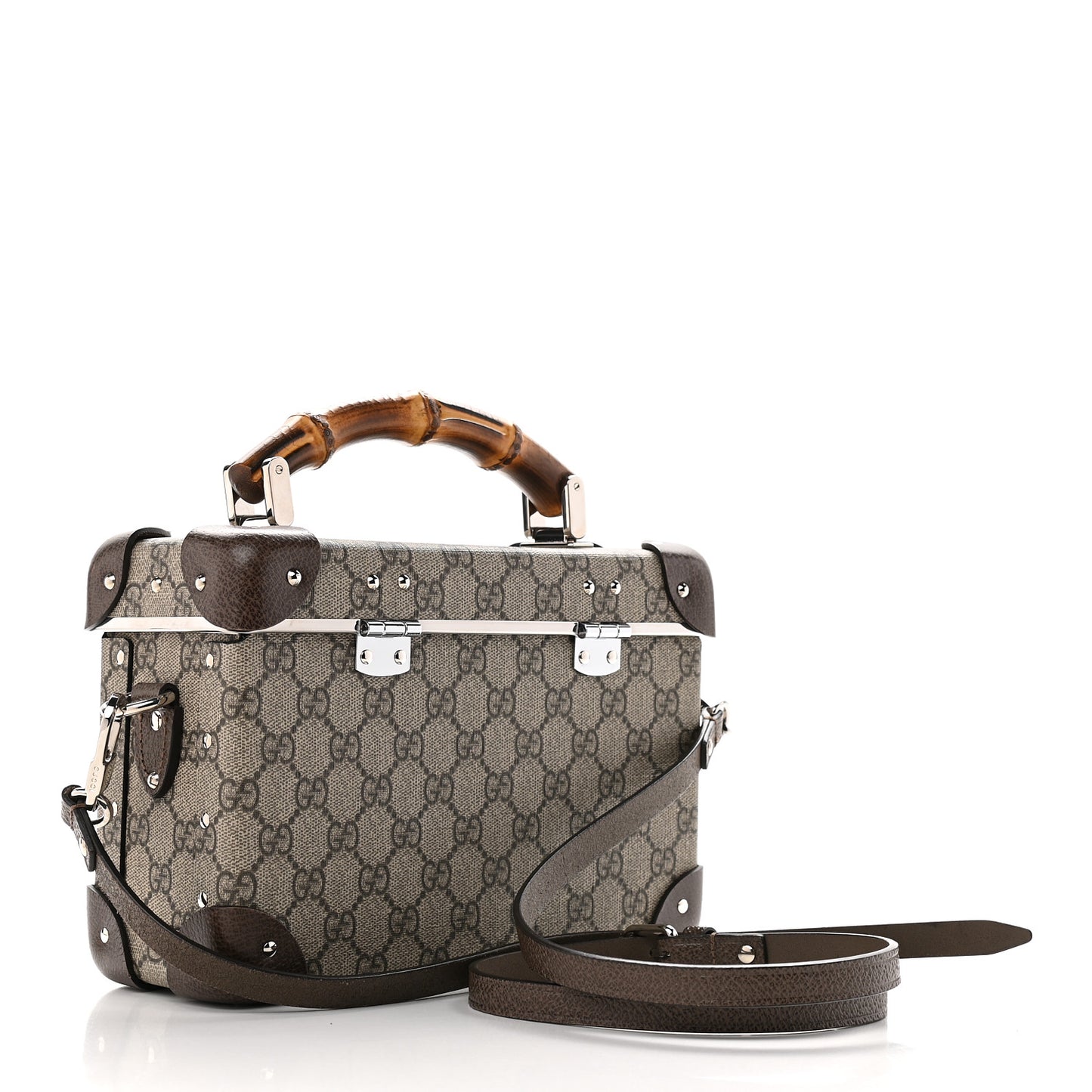 GG Supreme Monogram Globe-Trotter Beauty Case Brown