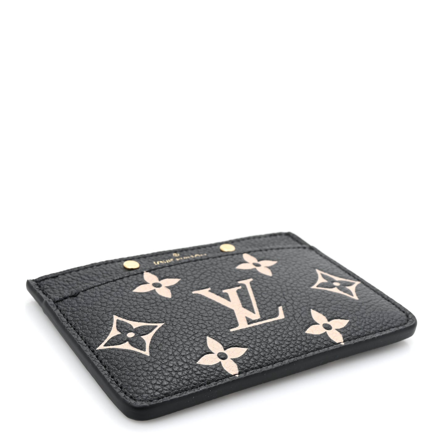 Empreinte Card Holder Black Beige
