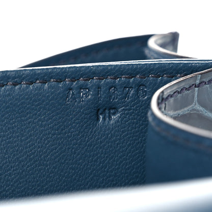 Hermes Shiny Alligator Constance 24 Bleu Paon 7 of 10