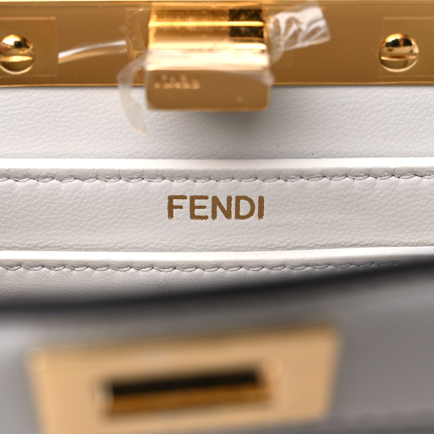 Fendi Shiny Nappa Petite Peekaboo I SEE U Satchel White 7 of 13