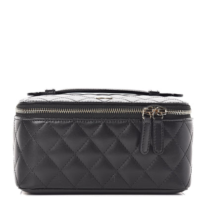 Chanel Lambskin Quilted Jewelry Case Black 1 of 15