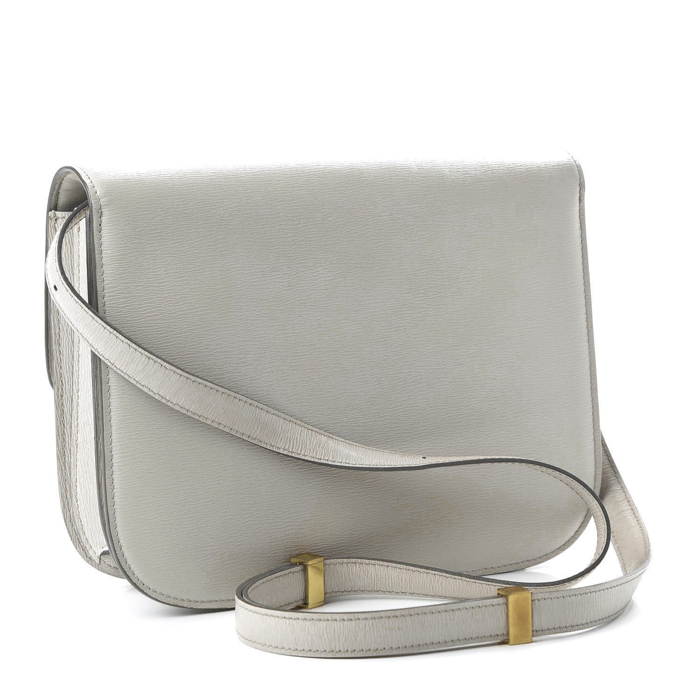 Liege Calfskin Medium Classic Box Flap Bag Pale Grey