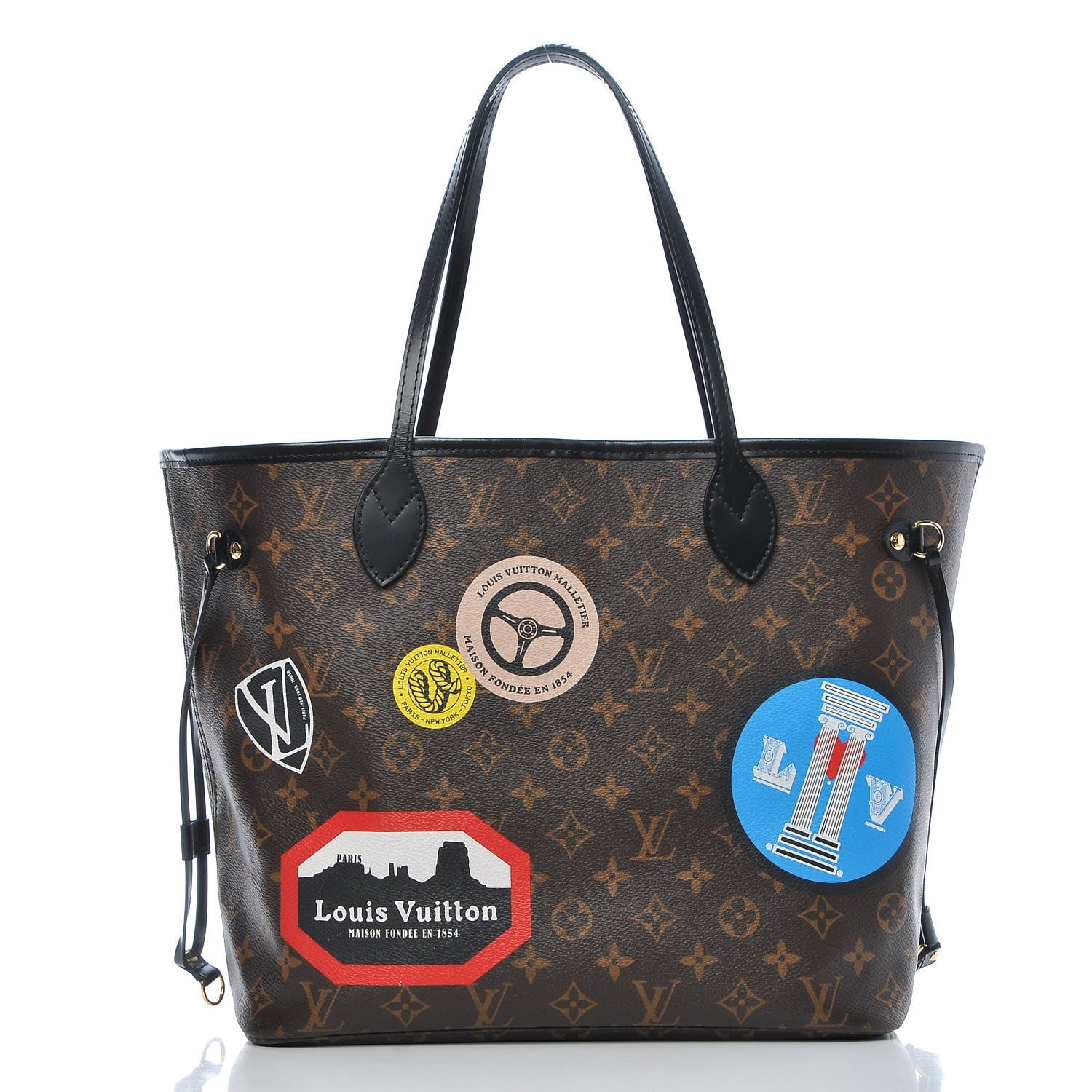 Louis Vuitton Monogram World Tour Neverfull MM 3 of 12