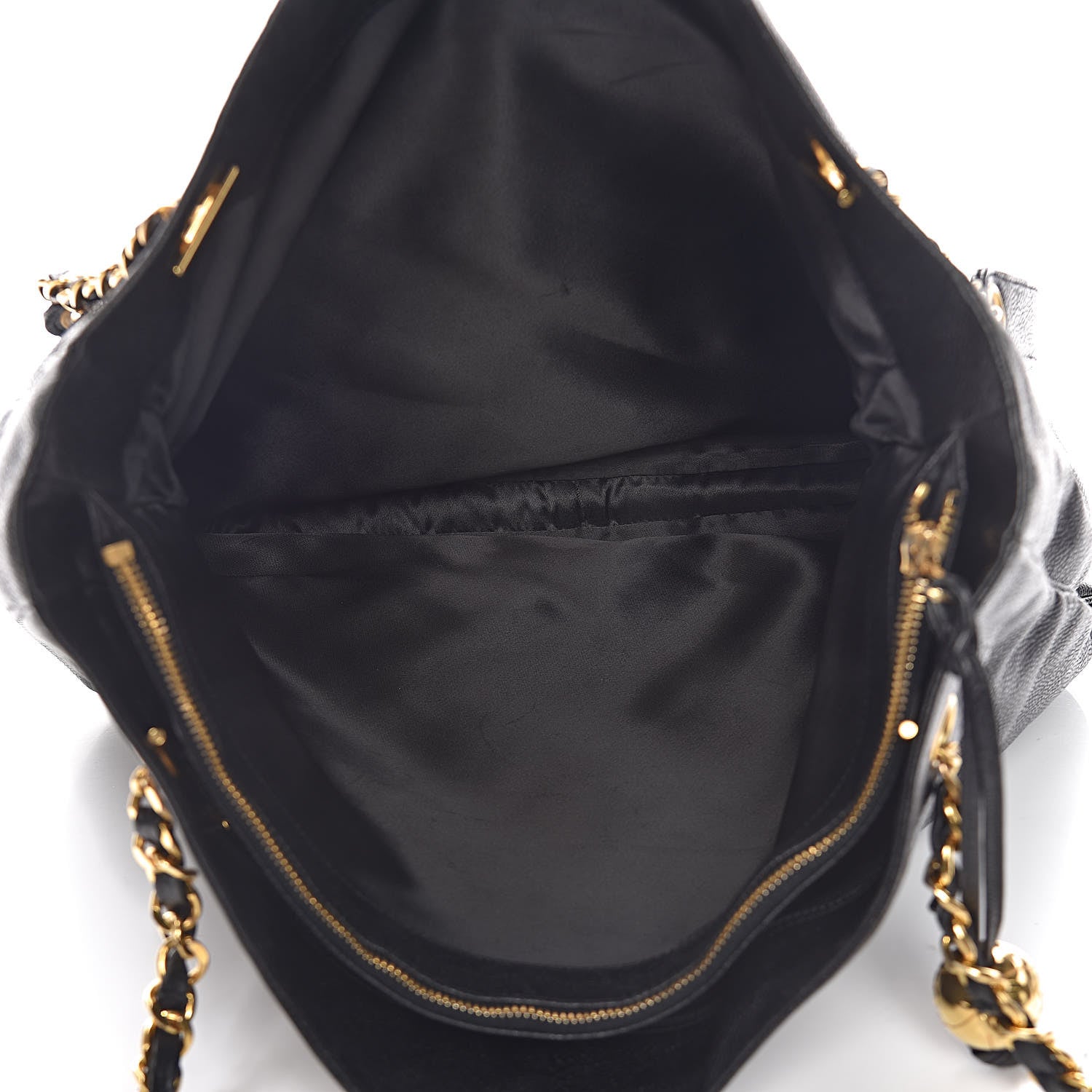 Chanel Caviar Large CC Shoulder Bag Black 5 of 11