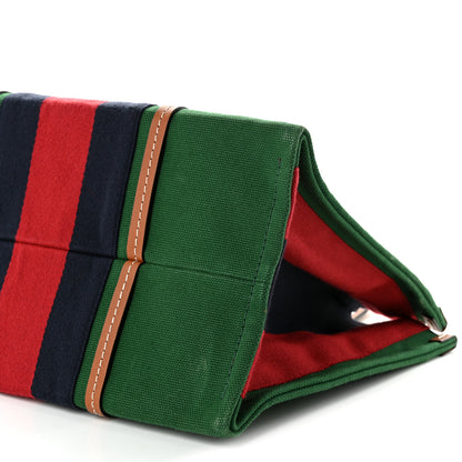 Gucci Canvas Calfskin Web Small Interlocking G Tote Bag Green Red 10 of 10