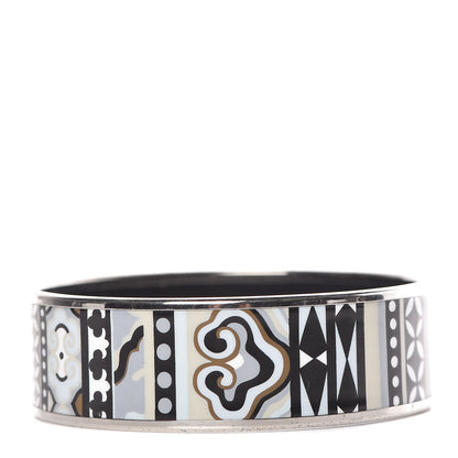 Hermes Enamel Printed Wide La Femme Aux Semelles de Vent Bracelet 65 1 of 5