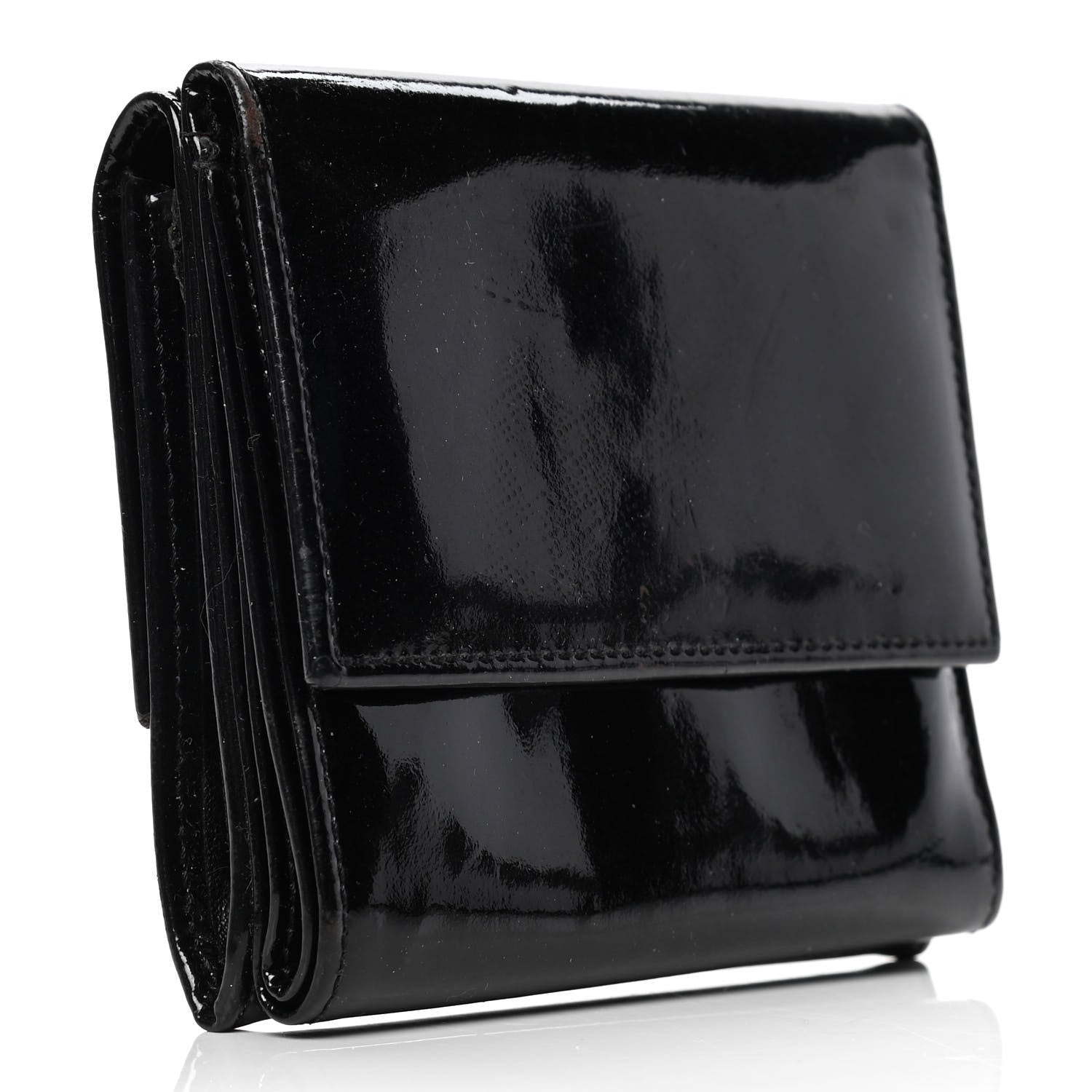 Chanel Patent Compact CC Flap Wallet Black 2 of 4