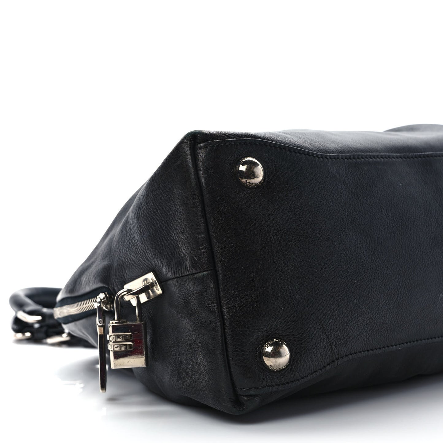 Soft Calf Pleated Tote Black