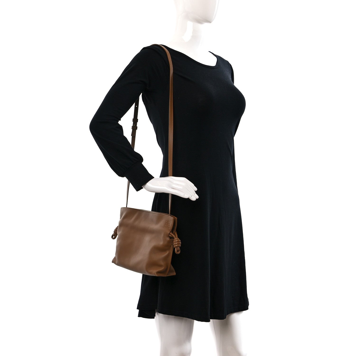 Loewe X SUNA FUJITA Nappa Flamenco Knot Clutch Brown 2 of 8