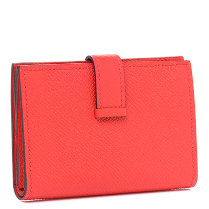 Hermes Epsom Mini Bearn Wallet Rouge De Coeur 3 of 8
