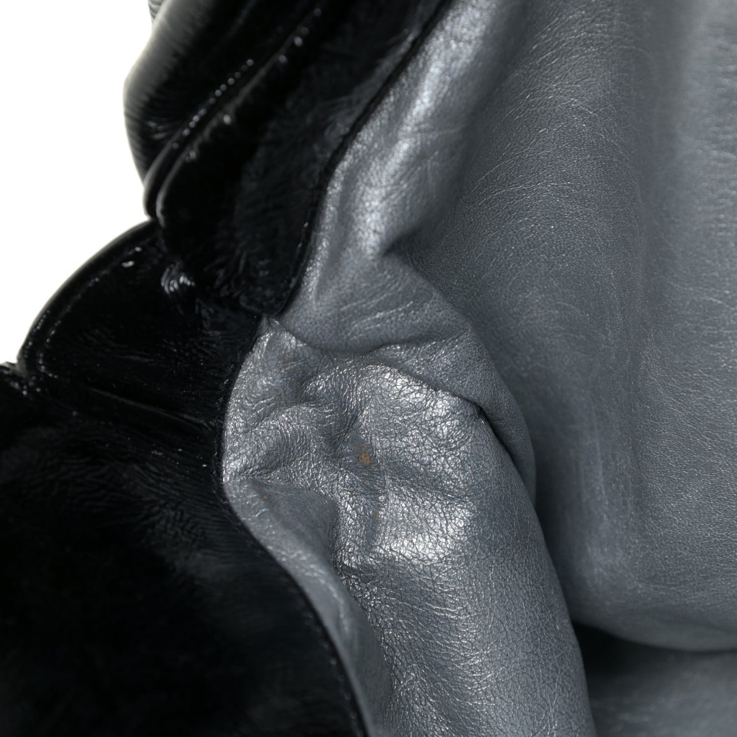 Patent Calfskin Large Luxe Ligne Tote Black