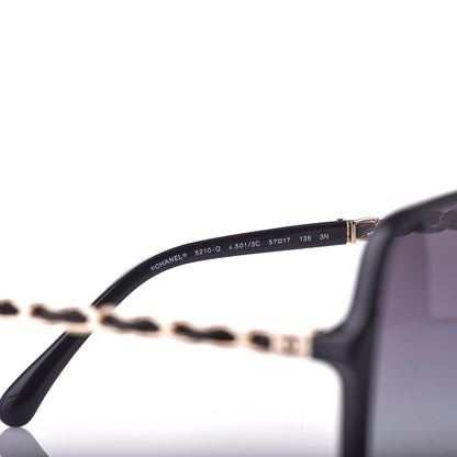Chanel Lambskin Square Chain Sunglasses 5210-Q Black 5 of 9