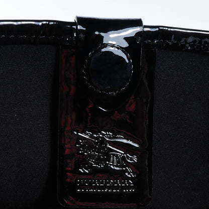 Burberry Patent Trim Patchwork Check Large Bucket Bag 9 of 9