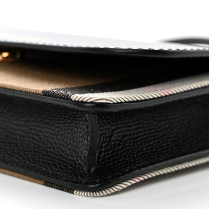 Burberry Derby Calfskin House Check Wallet On Chain Black 11 of 11