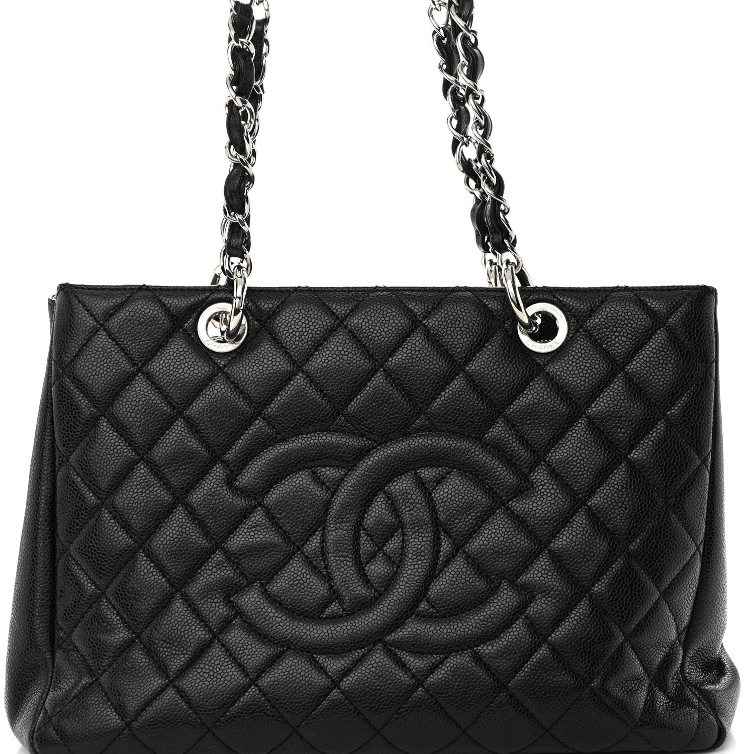 Chanel Caviar Quilted Grand Shopping Tote GST Black 8 of 13